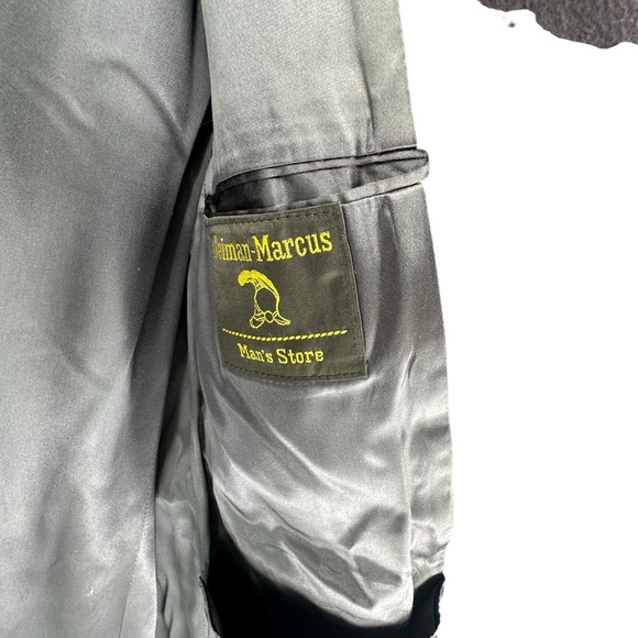 Neiman Marcus vintage heavy lined 46” chest Navy Cashmere Overcoat - Picture 7 of 16